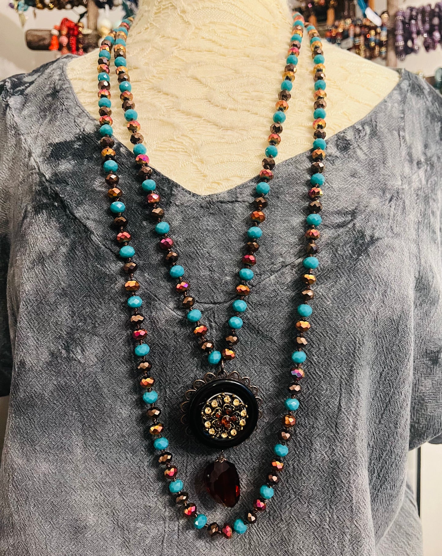 Buttoned Up Necklace