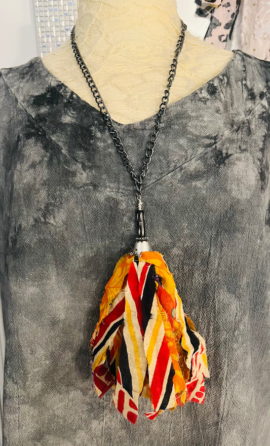 Kantha Strip Necklace