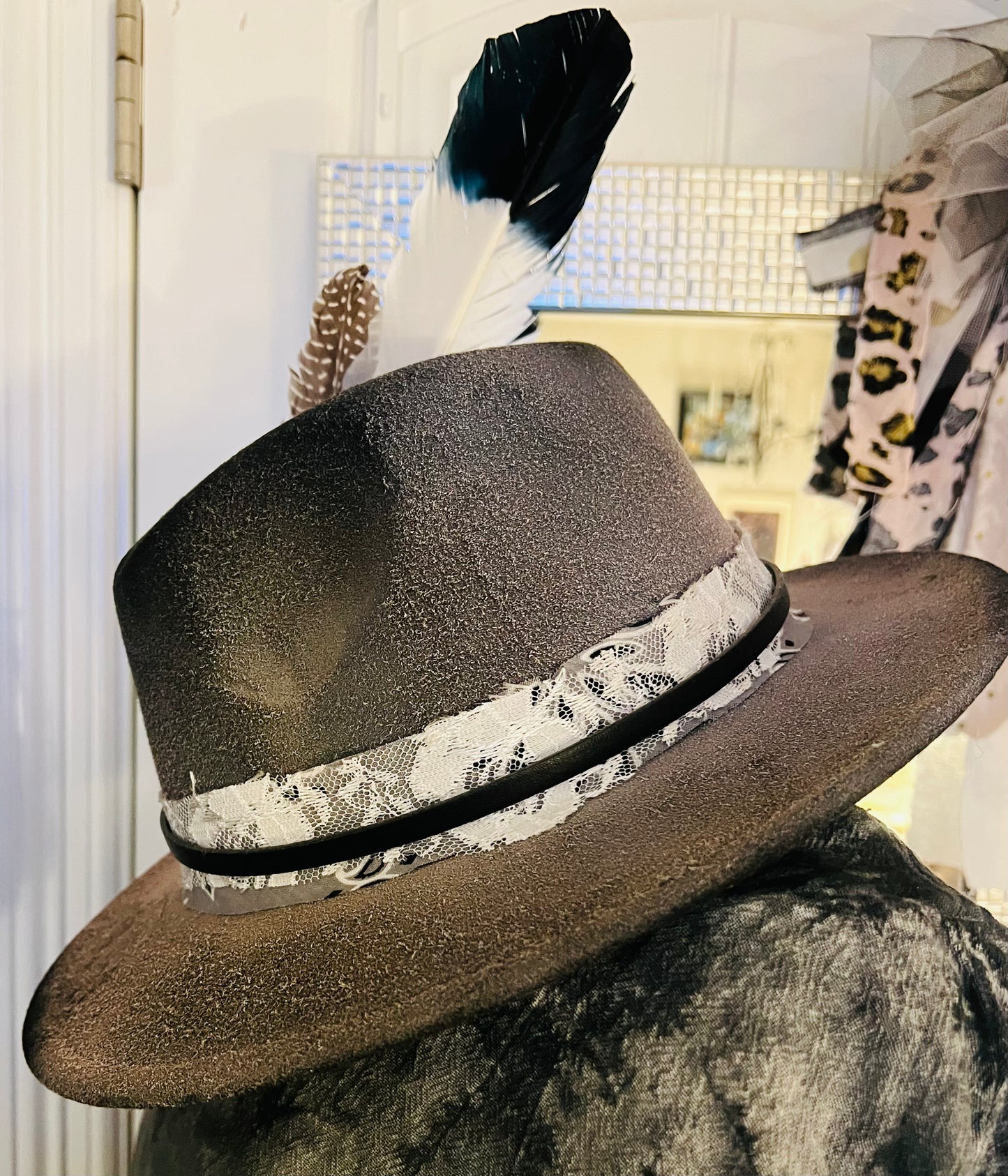 Painted Feathered Hat
