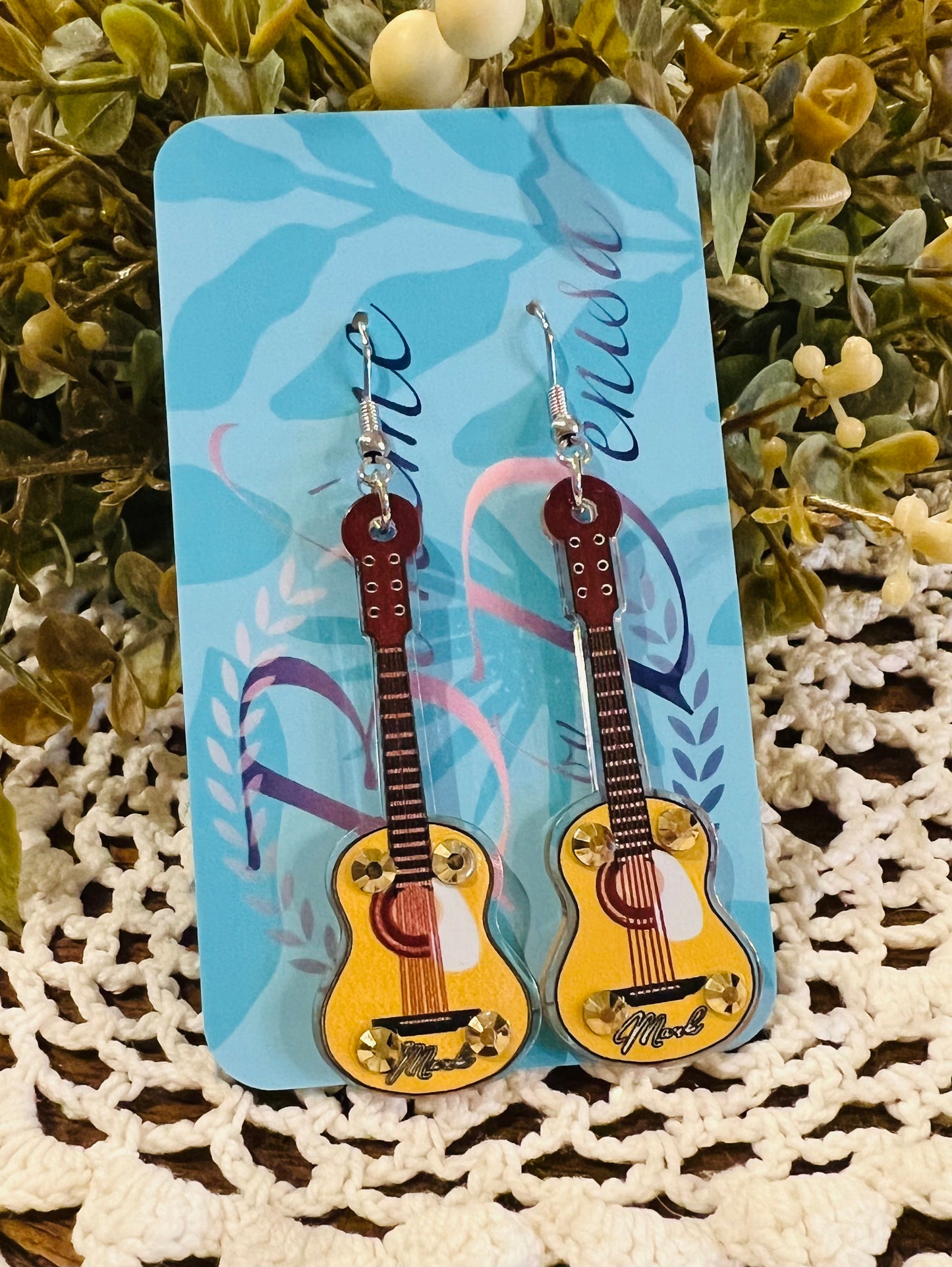 Tan GuitarEarrings