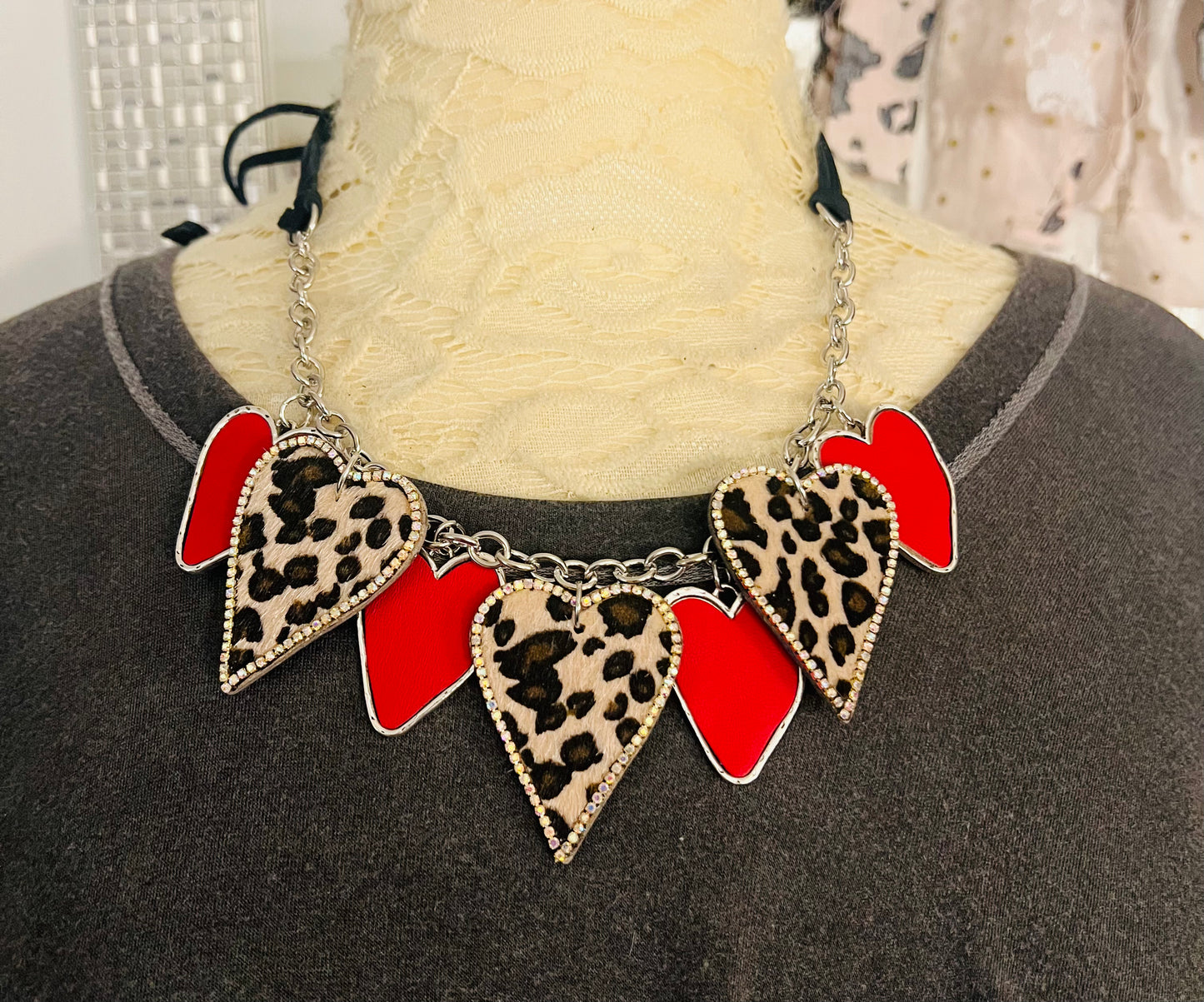 Cheetah Heart Necklace
