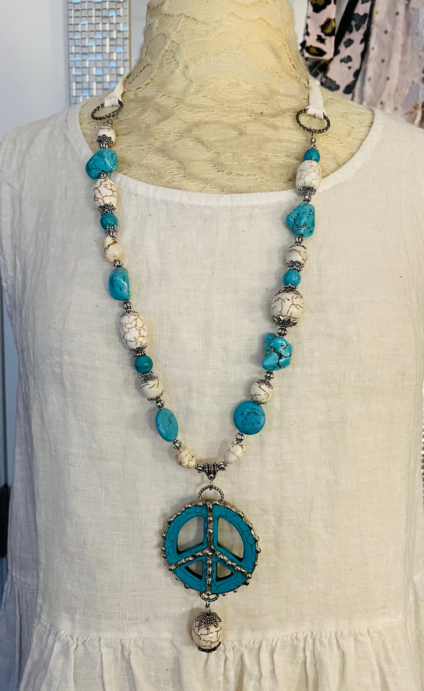 Peace Out Turquoise Necklace