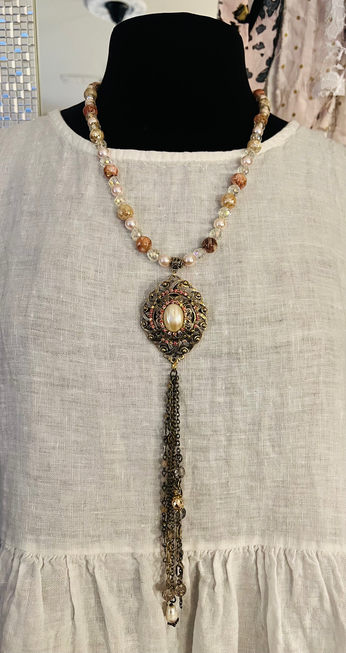Vintage Brooch Necklace
