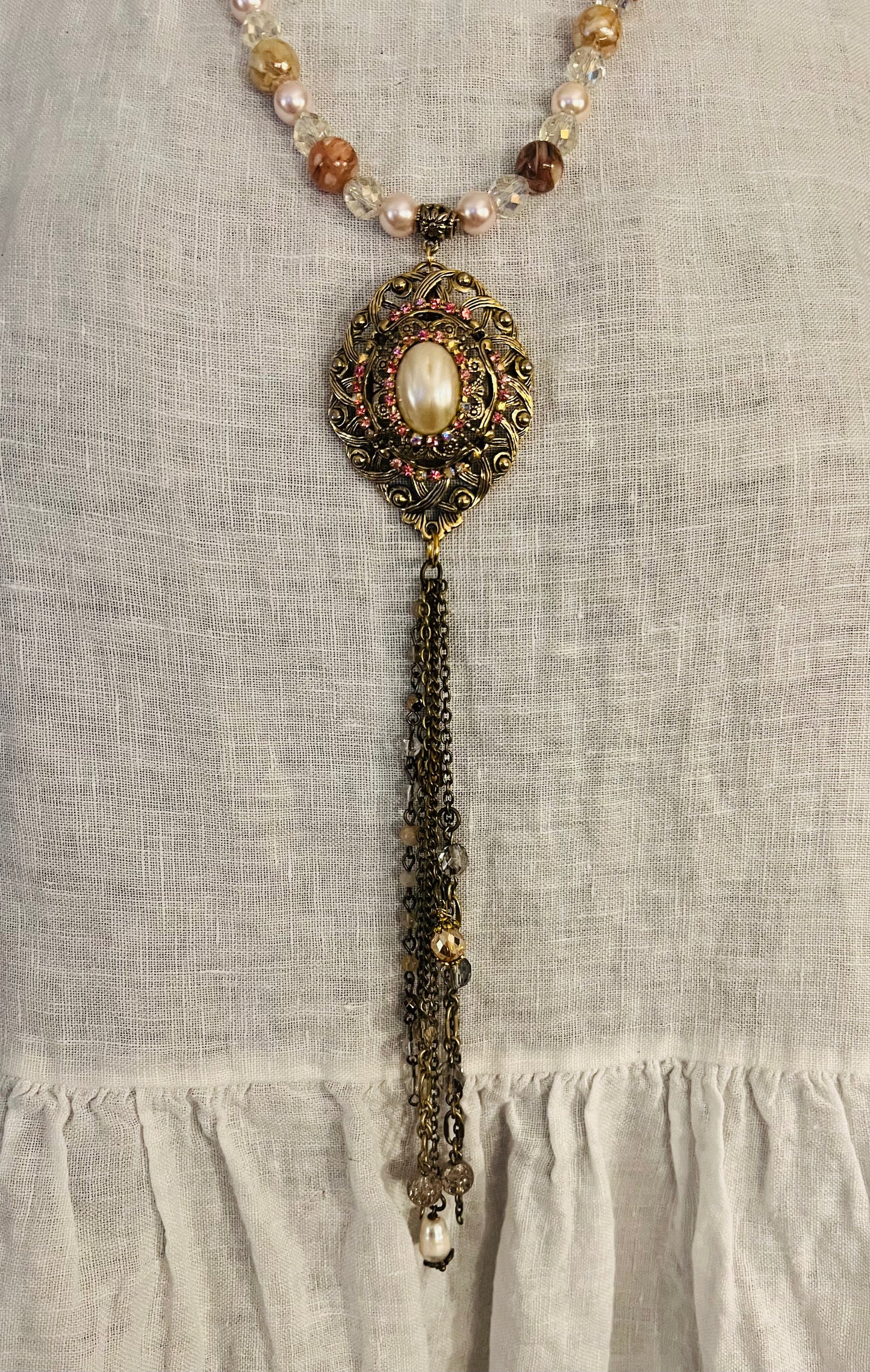 Vintage Brooch Necklace