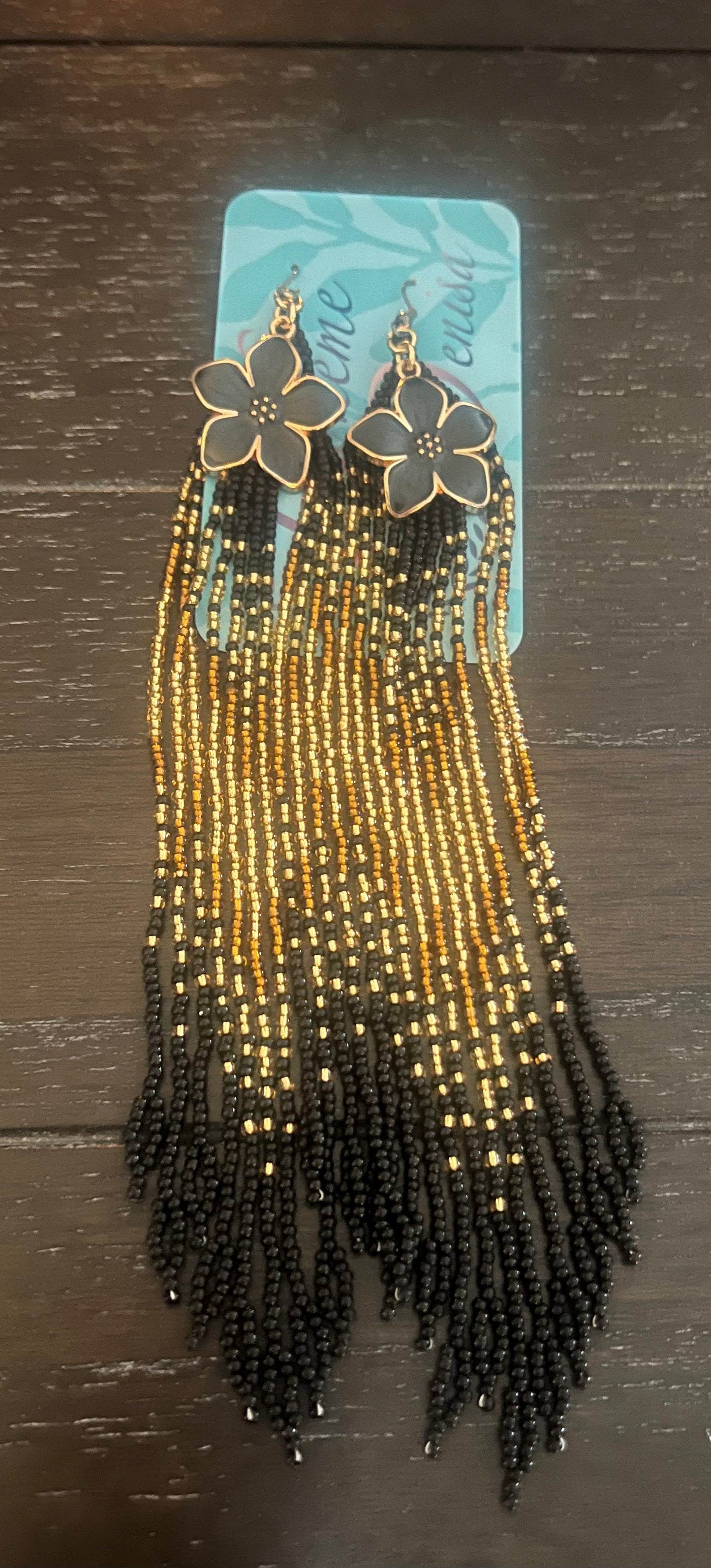 Black Dahlia Earrings