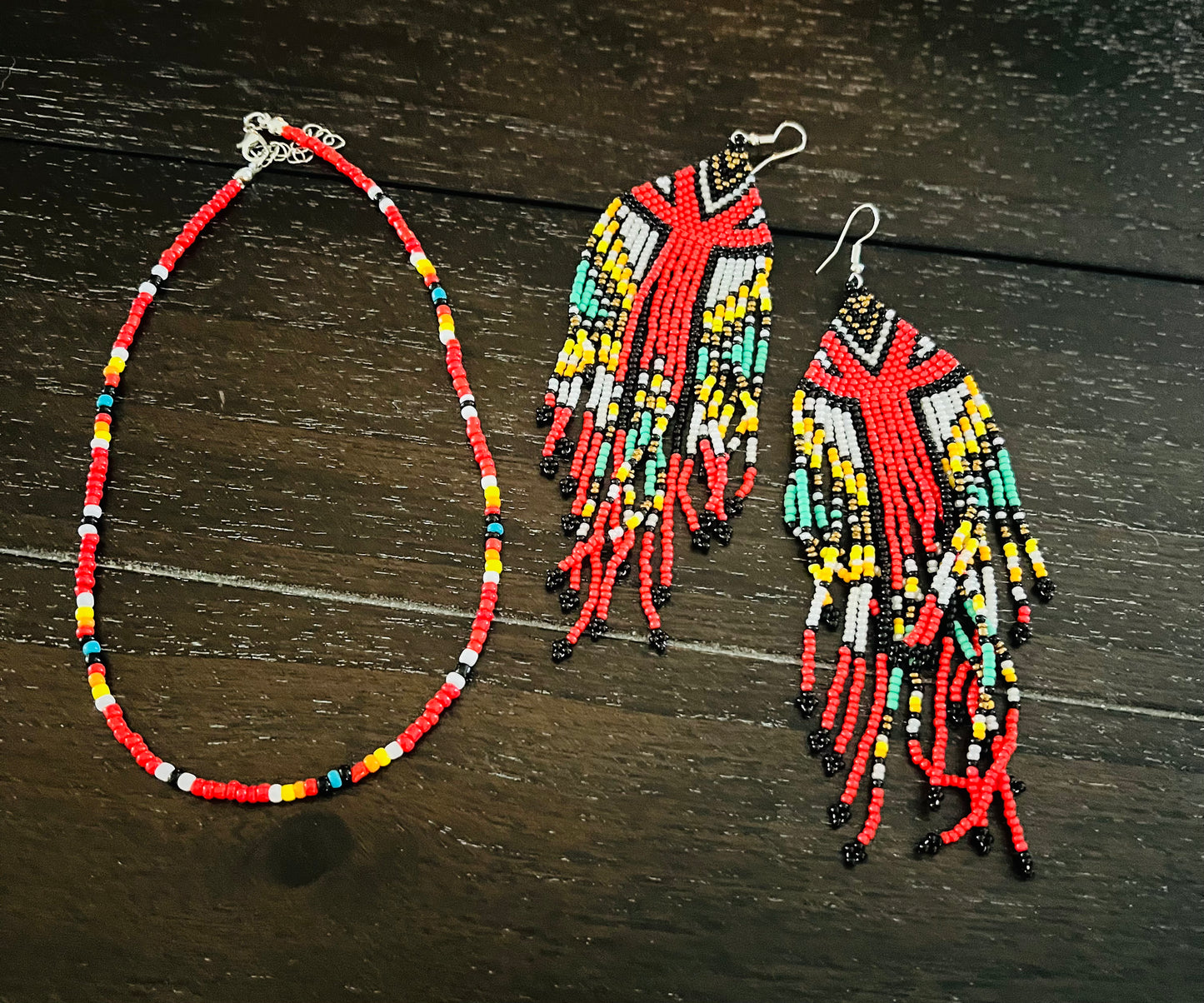 2 Piece Tribal Necklace & Earring Set