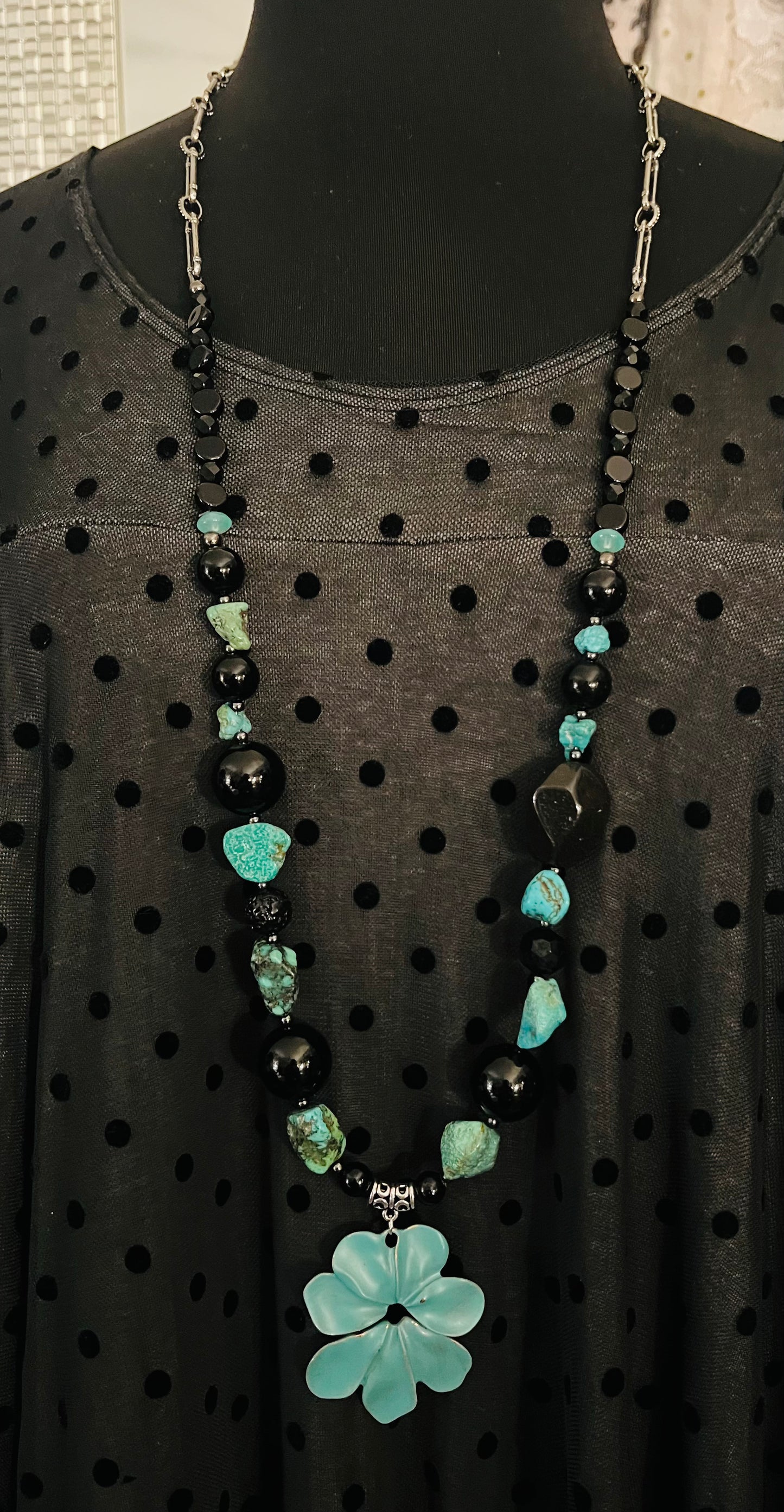 Blue Flower Necklace