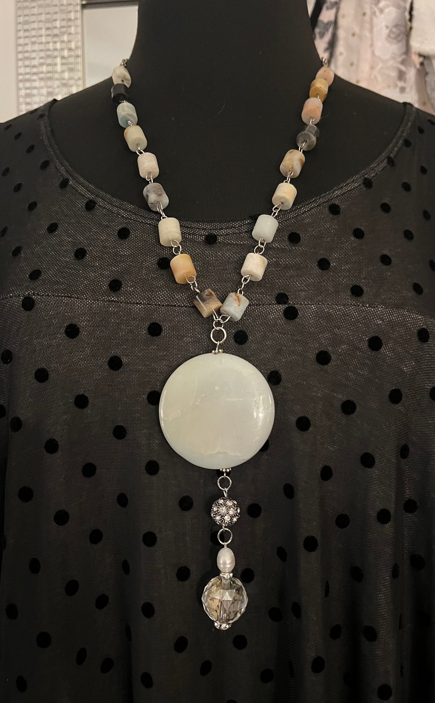 Circle Gem Pendant Necklace