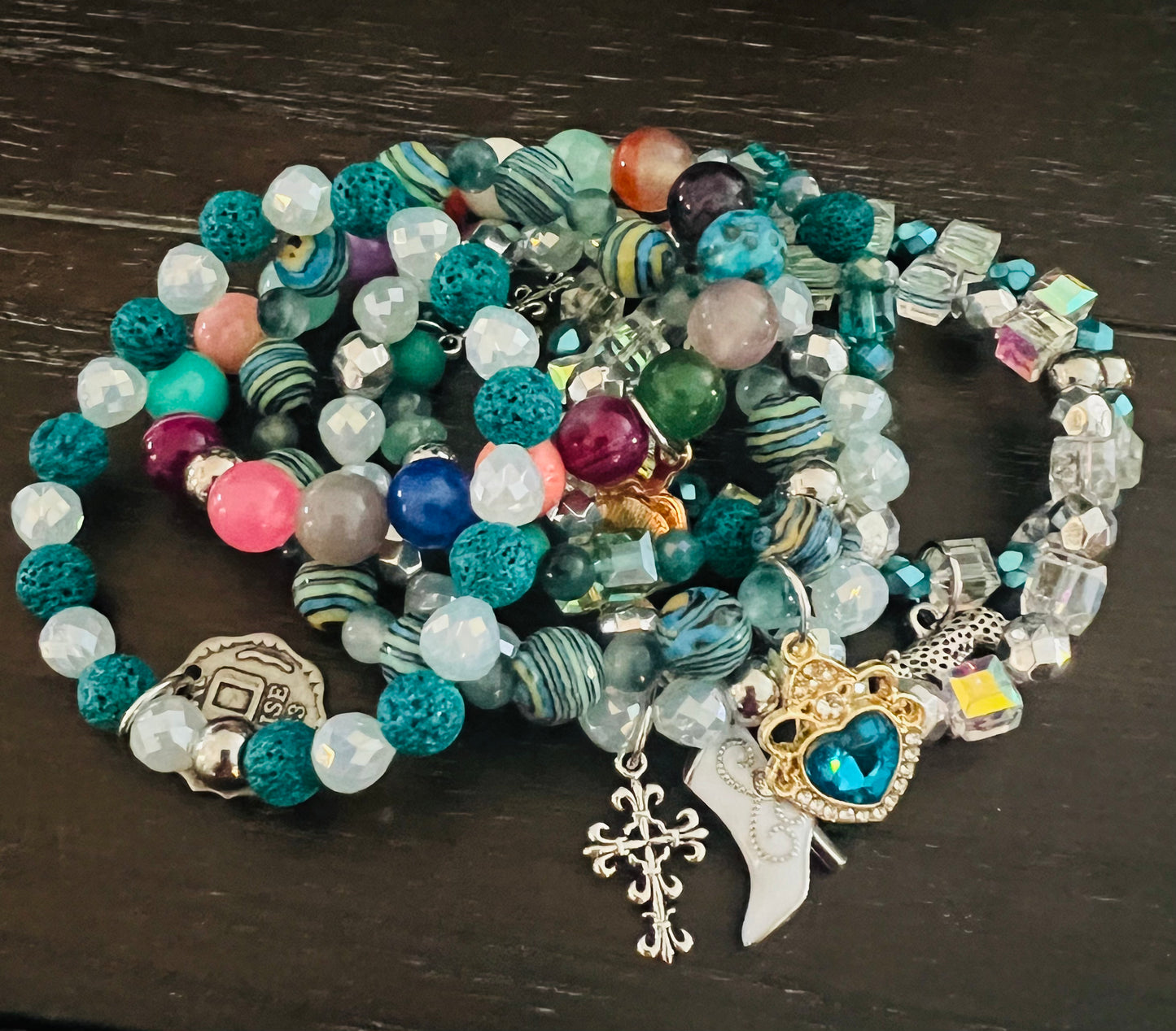 Rainbow Bracelet Stacker Set