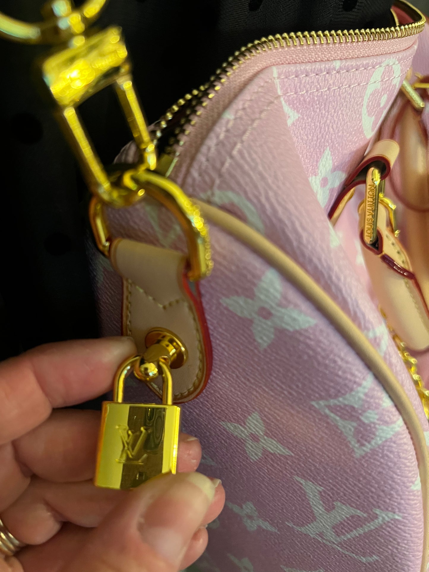 Pink LV Speedy 25 Dupe Handbag