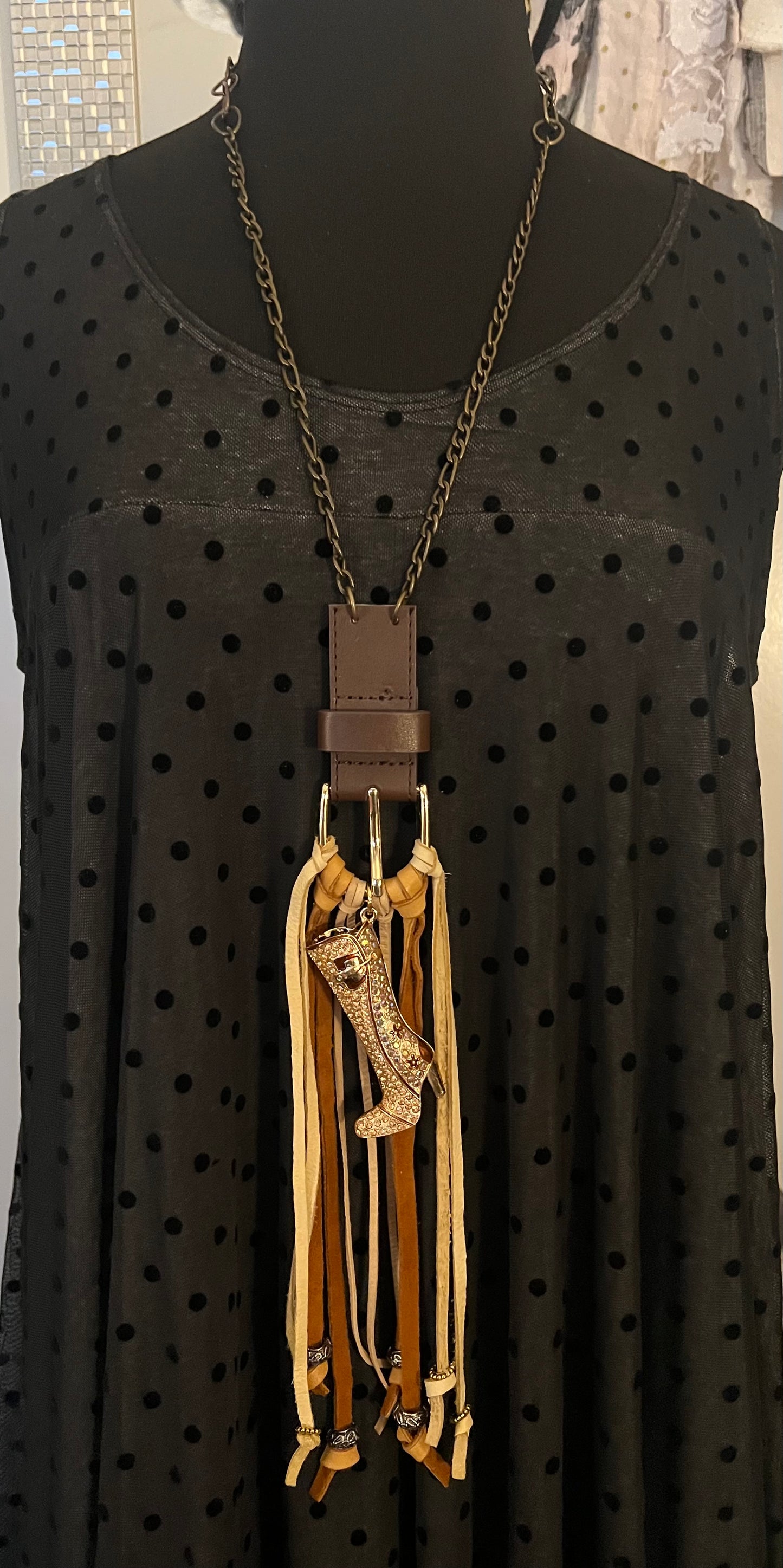 Belt Boot Necklace