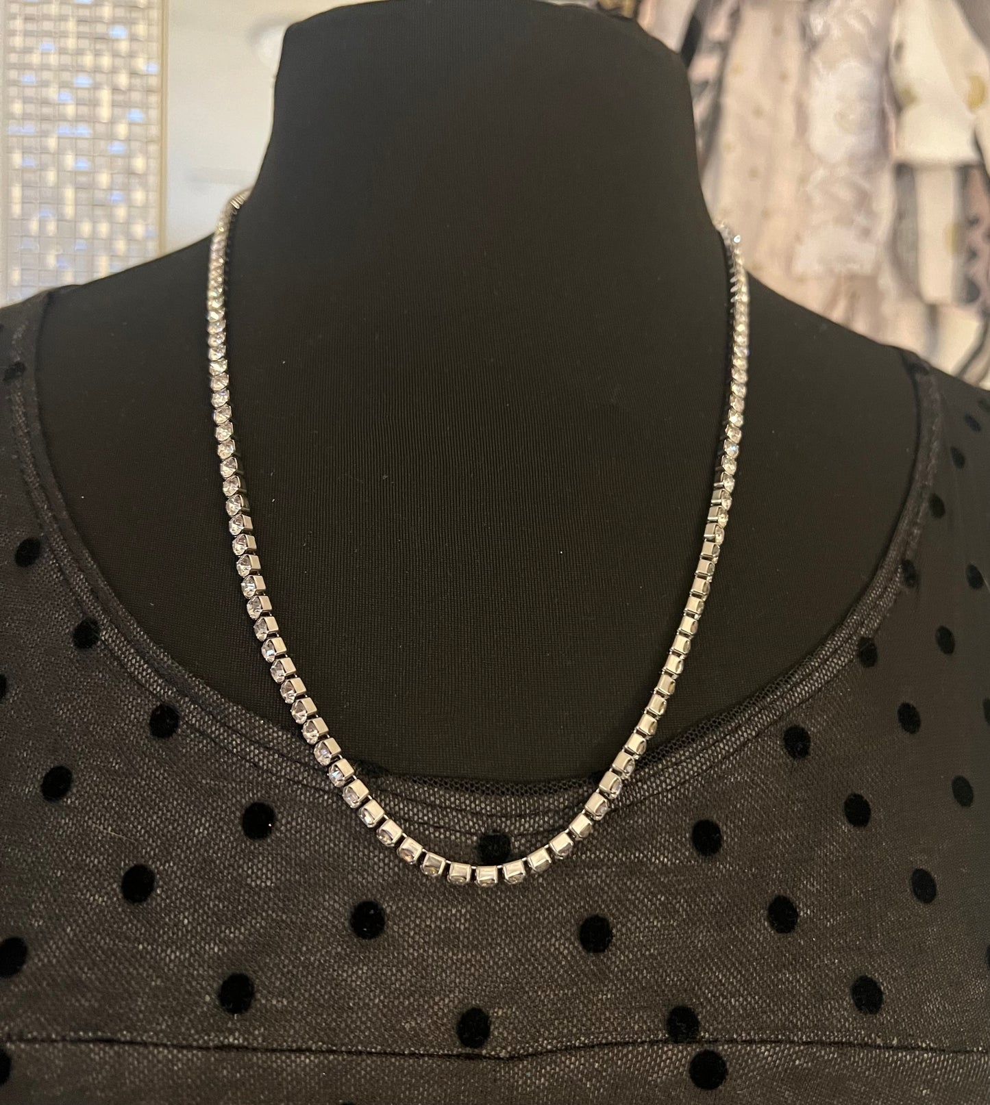 22"Rhinestone Chain Necklace
