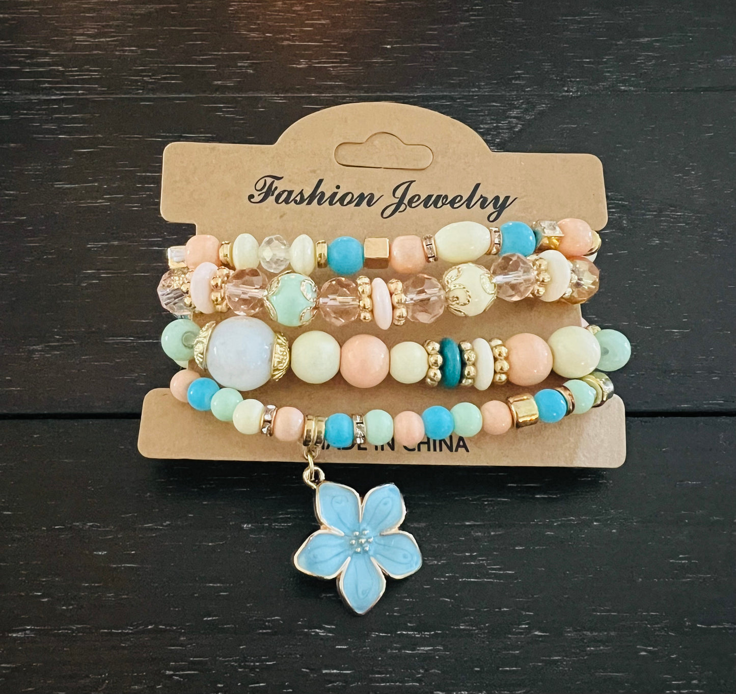 Pastel 4pc Bracelet Stacker Set