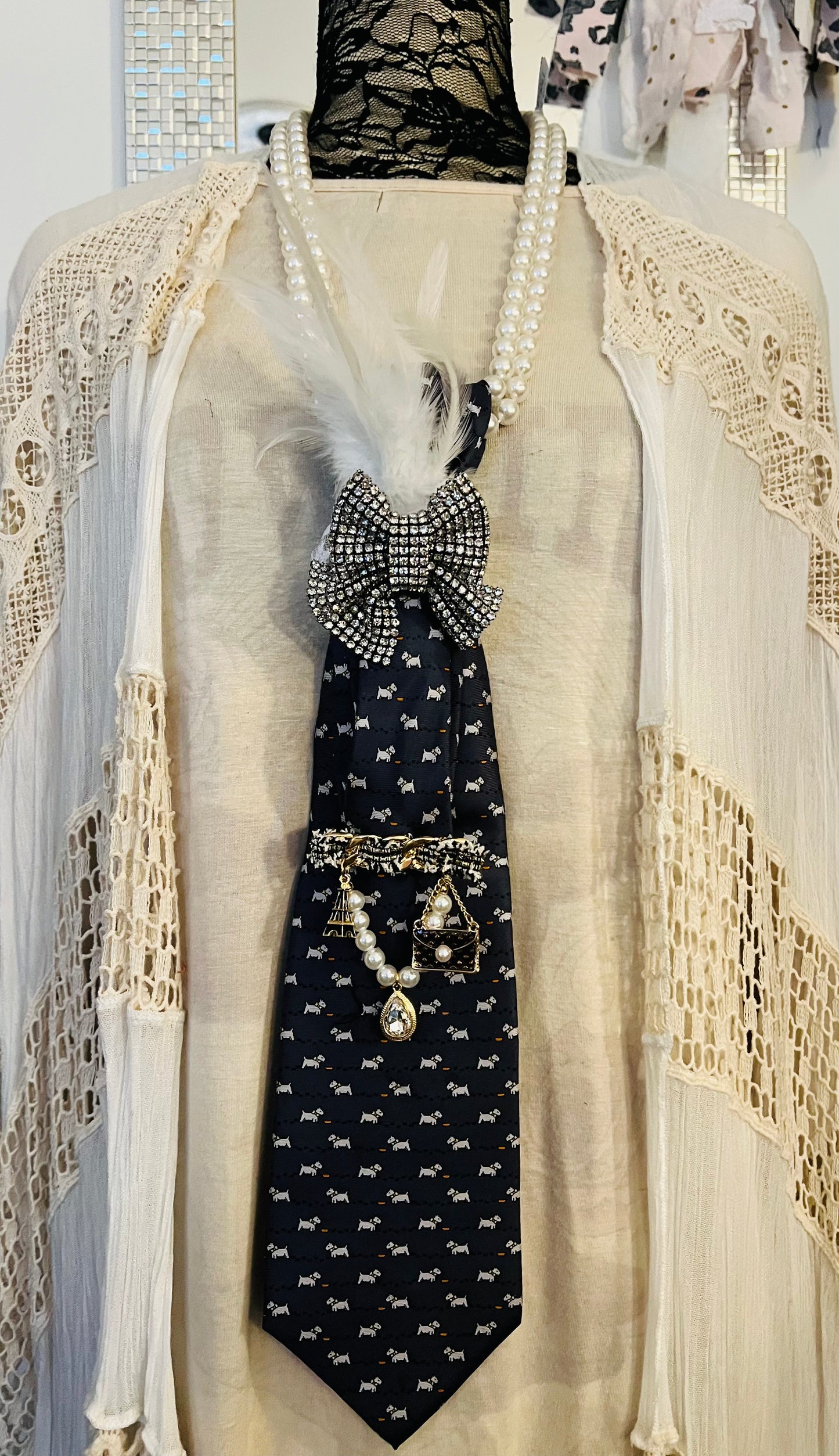 Westie Tie Necklace
