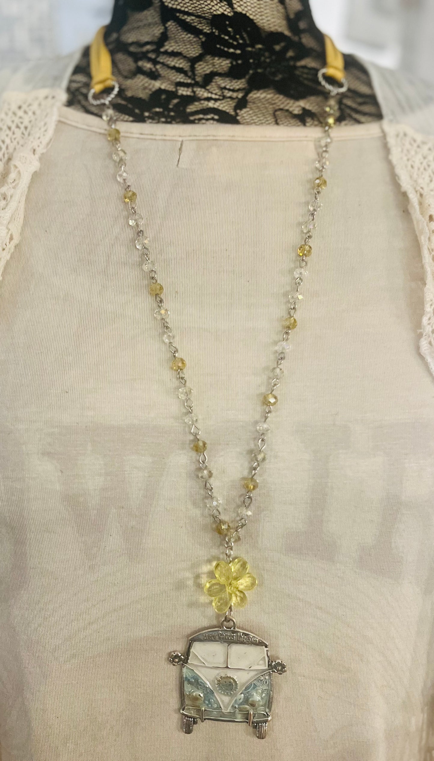 Beetle Bus Road Trip Necklace
