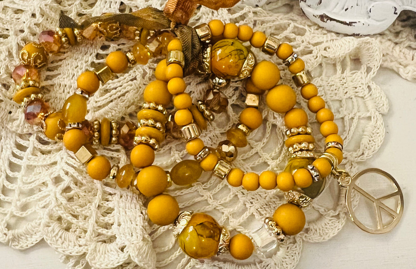 Mustard seeds bracelet stacker