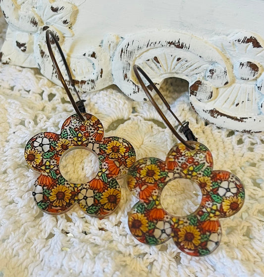 Hippie Flower Earrings