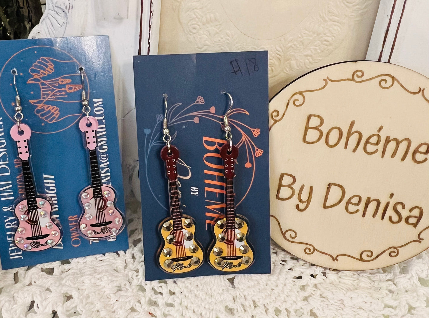 Guitar Bling Earrings