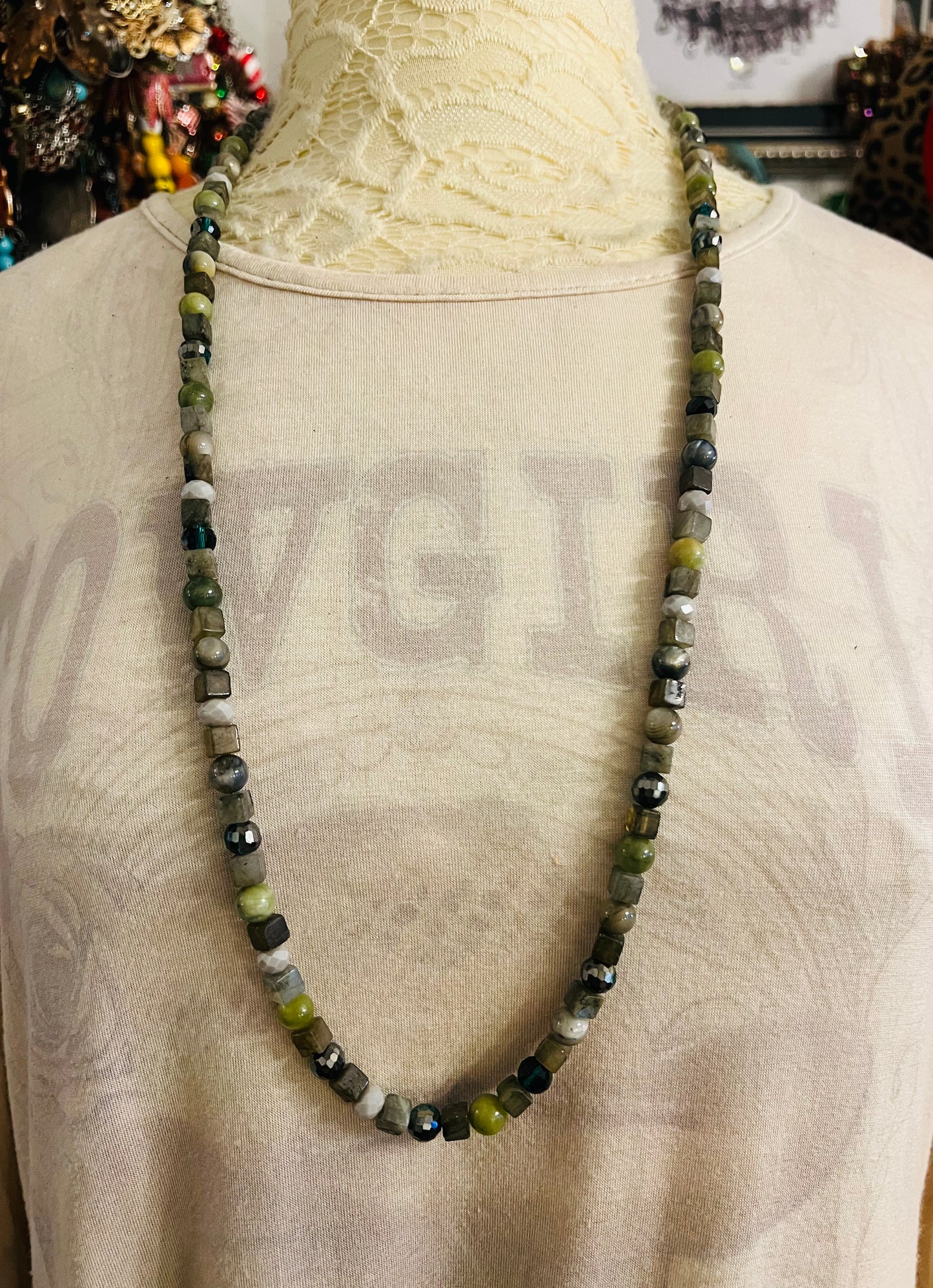 Green Goddess Layering Necklace