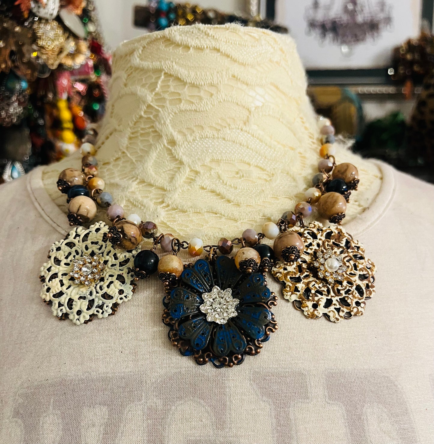 Triple the Floral Fun Necklace