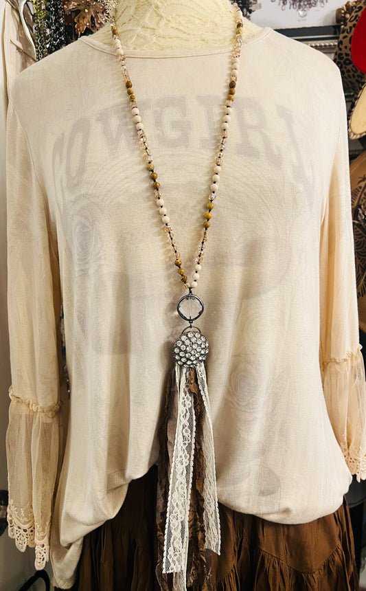 Vintage Vibes Tassel Necklace