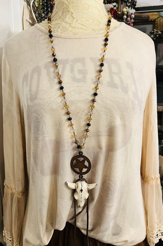 Lone Star Steer Necklace