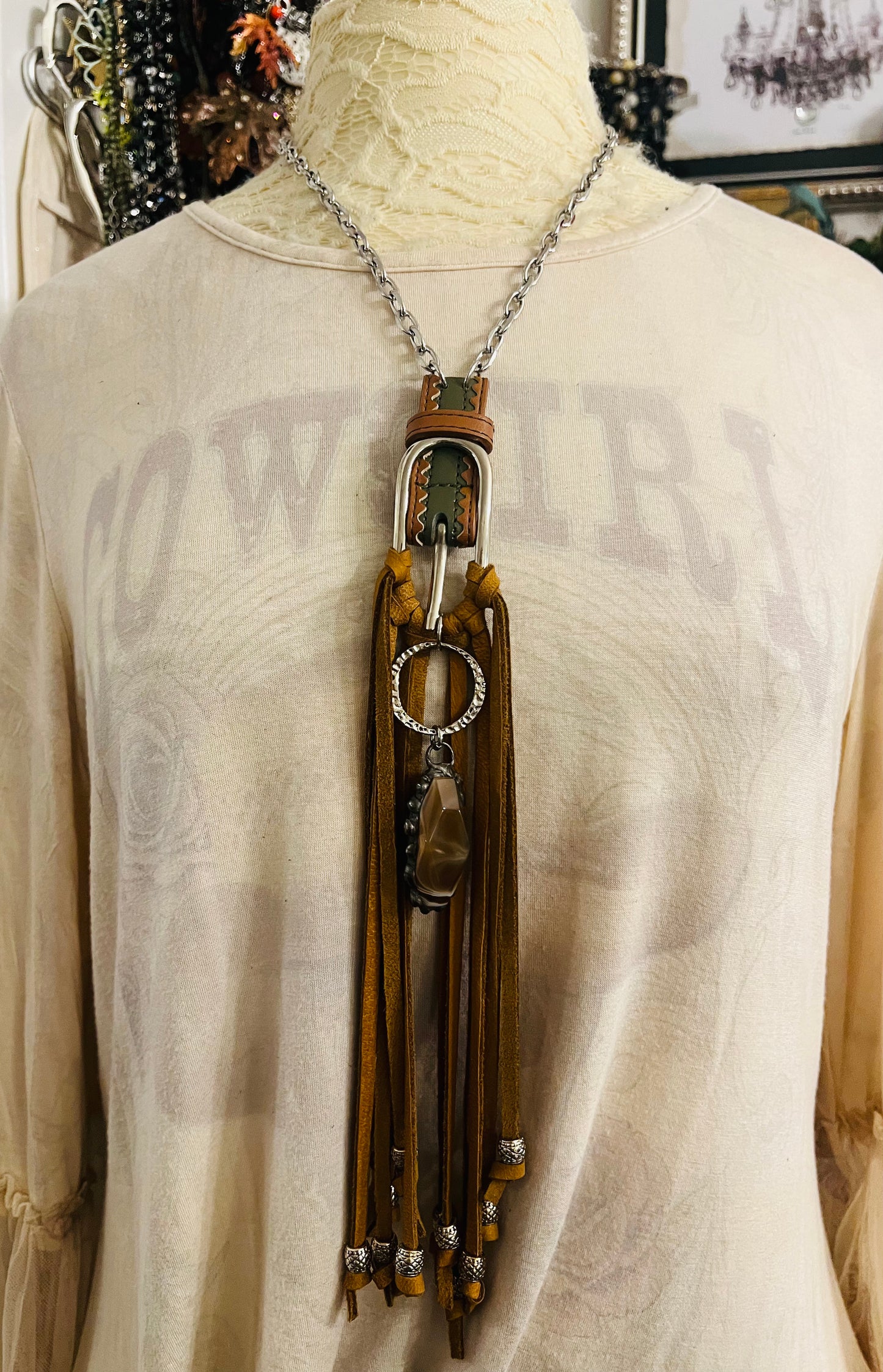 Stone's Throw Belt Necklace