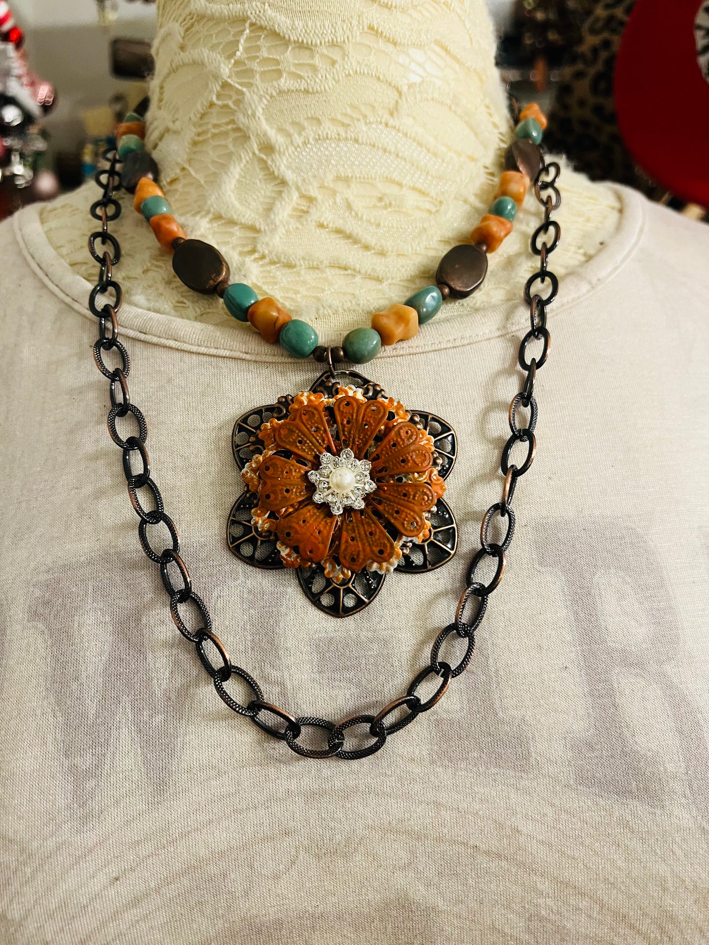 Fall Flower Necklace