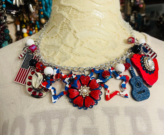 Red, White, and Blue Necklace