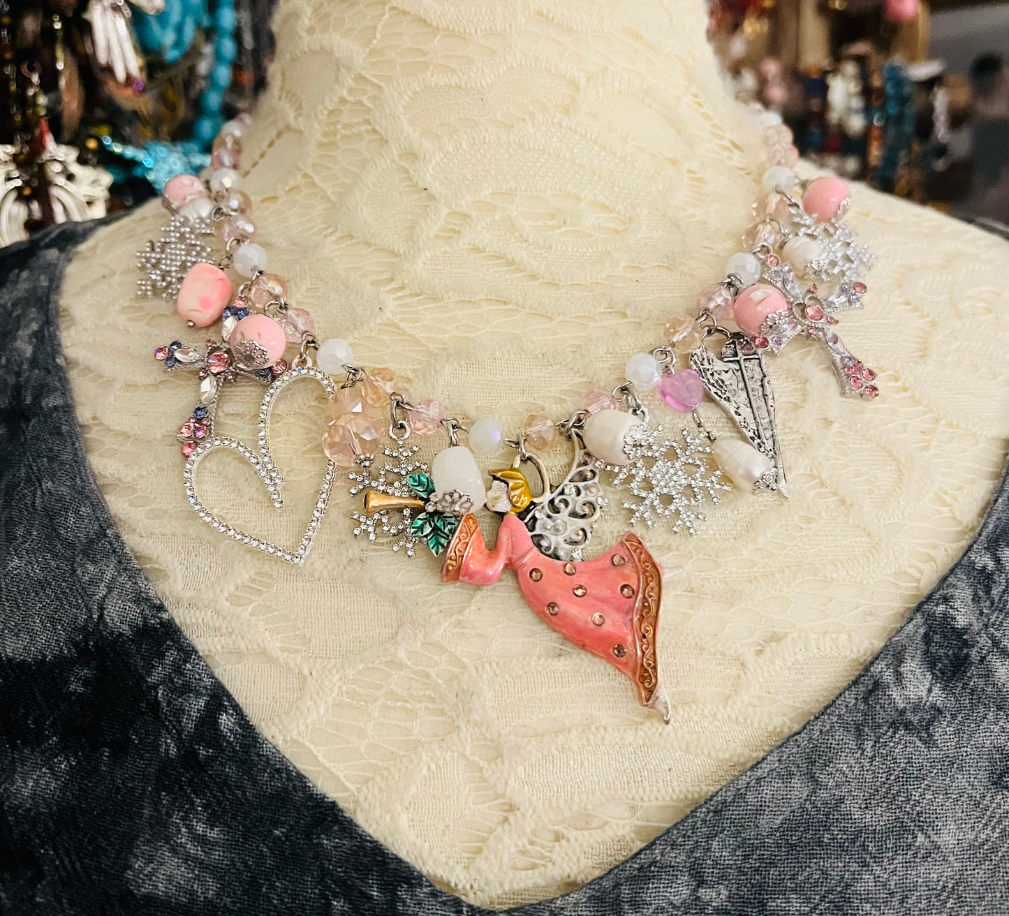 Pink Angel Necklace