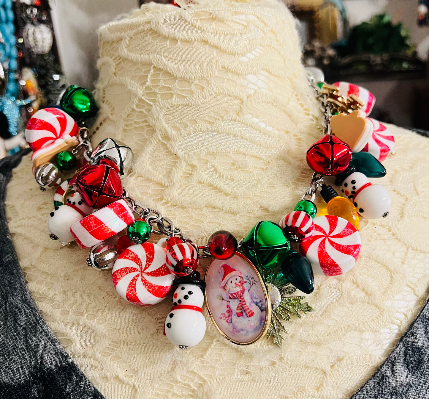 Snowman Christmas Necklace