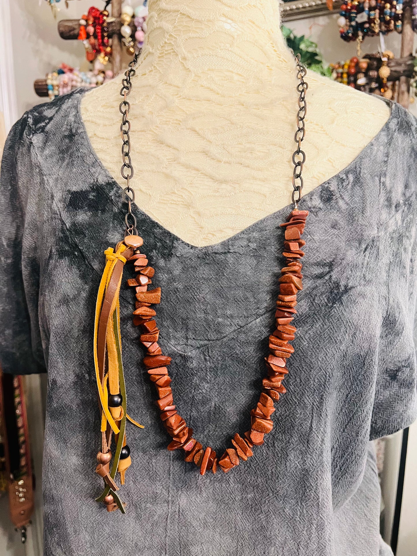 Sandstone Fringe Necklace