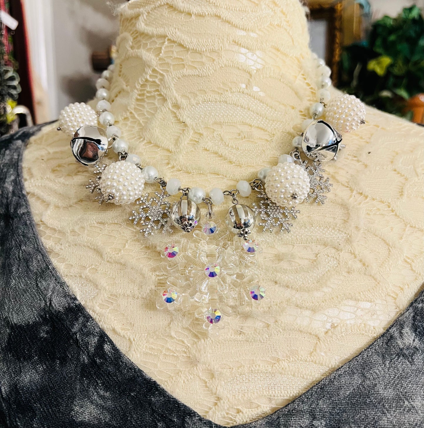 White Christmas Necklace