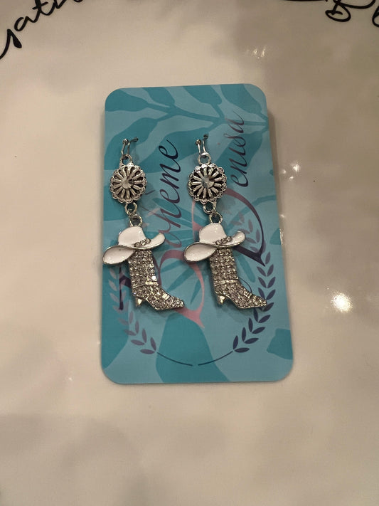 Bling a Ling Boot Earrings