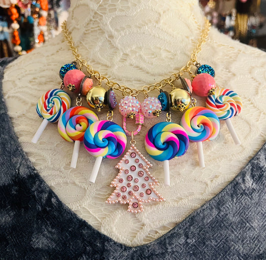 Lollipop Christmas Necklace