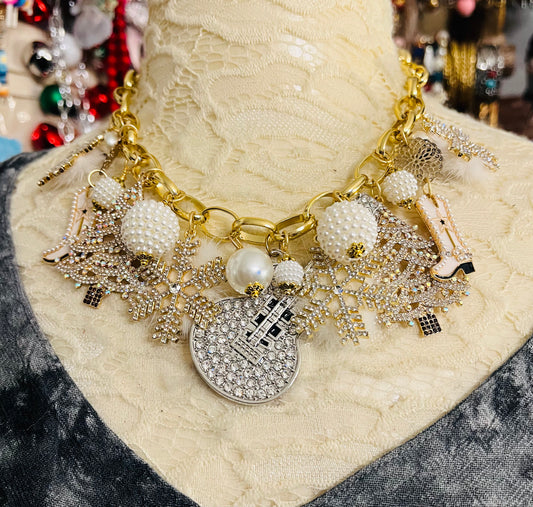 Country Sparkle Christmas Necklace