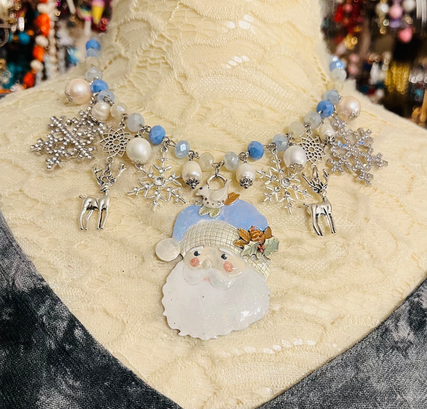 Frosty Santa Necklace