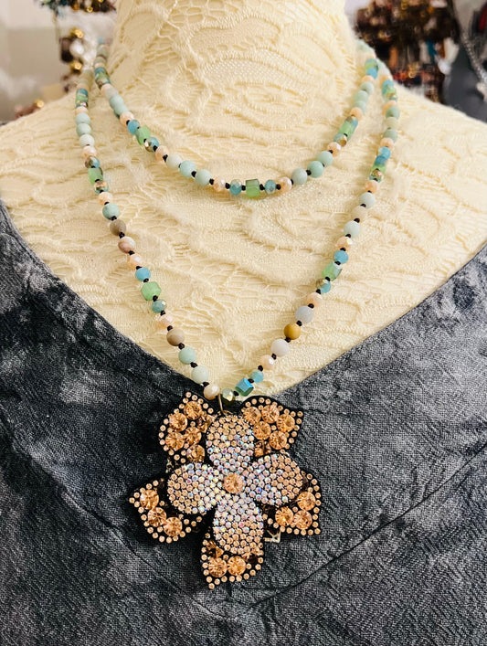 Crystal Flower Necklace