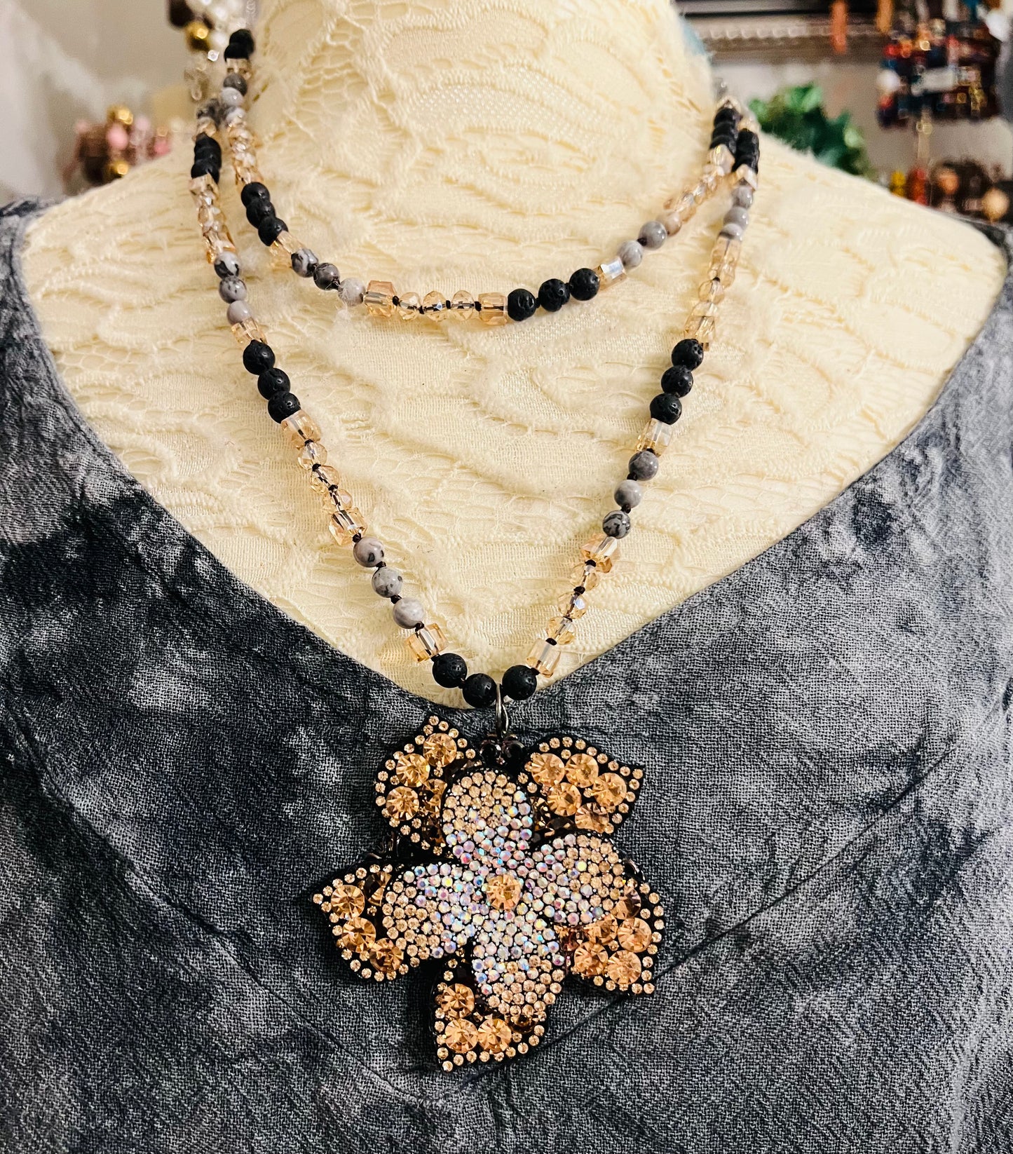 Light Me Up Flower Necklace