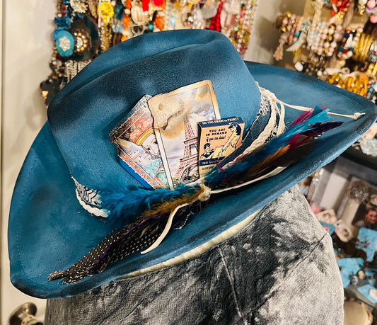 Blue Fire Cowgirl Hat