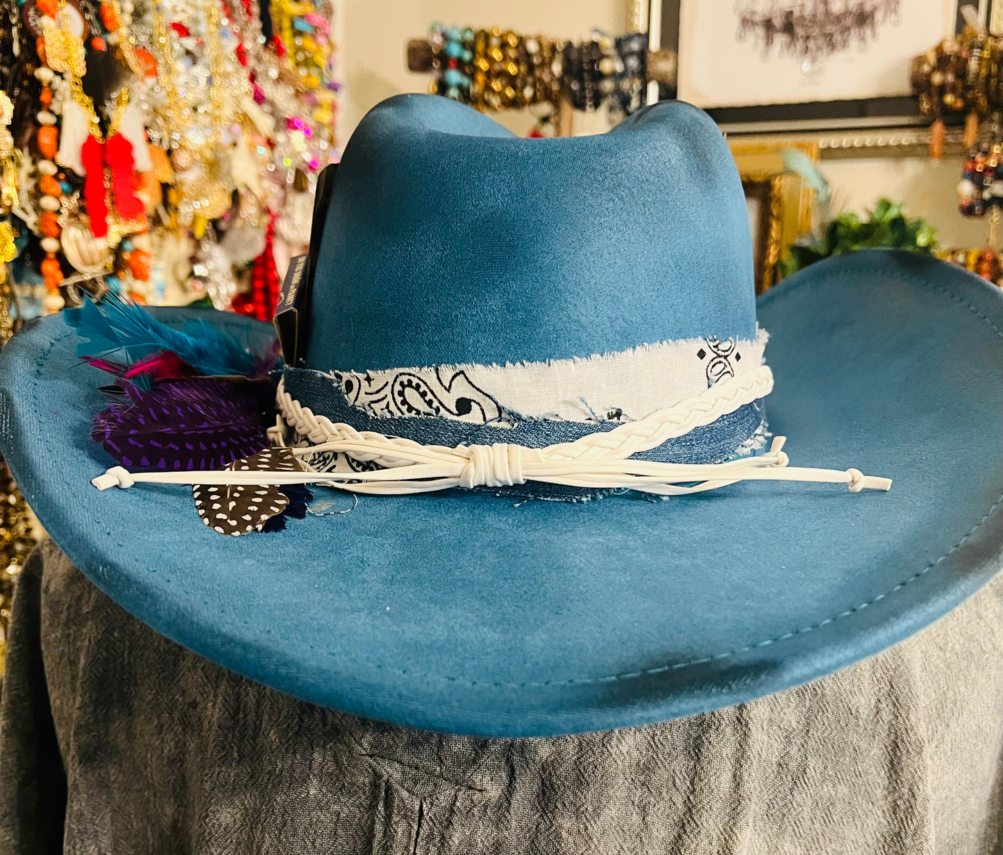 Blue Fire Cowgirl Hat