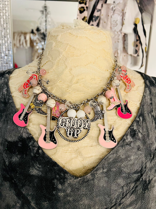 Giddy Up, Guitars, and More Necklace