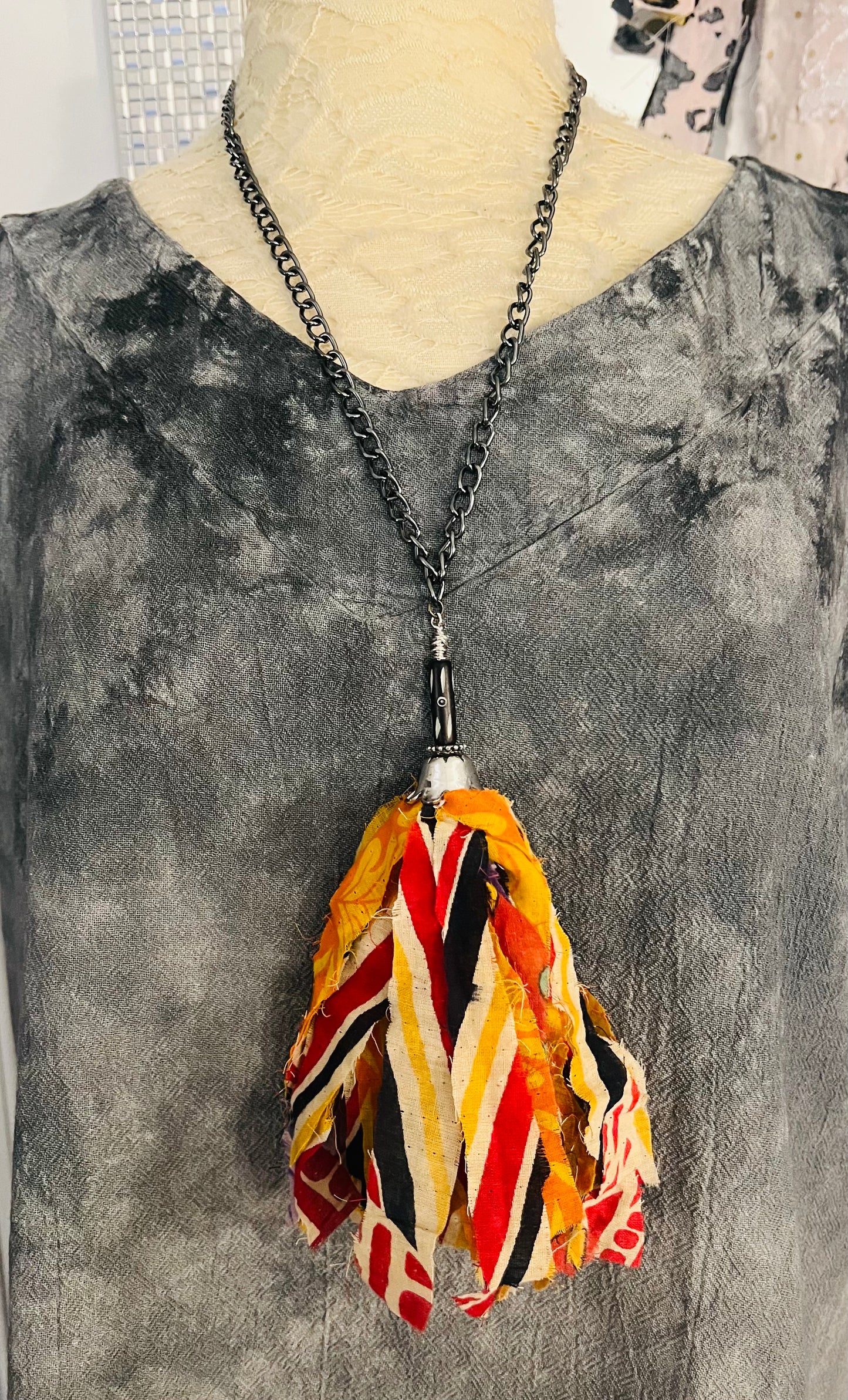 Kantha Strip Necklace