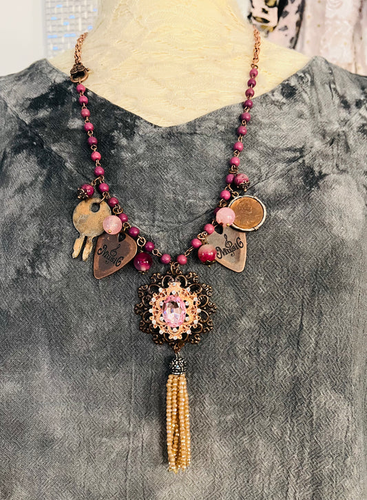 Pretty Purple Beads N Things Necklace