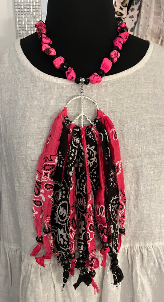 Pink Peace Necklace