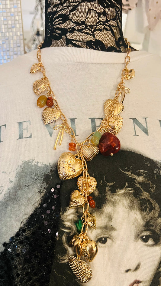 Hearts Lariat Necklace