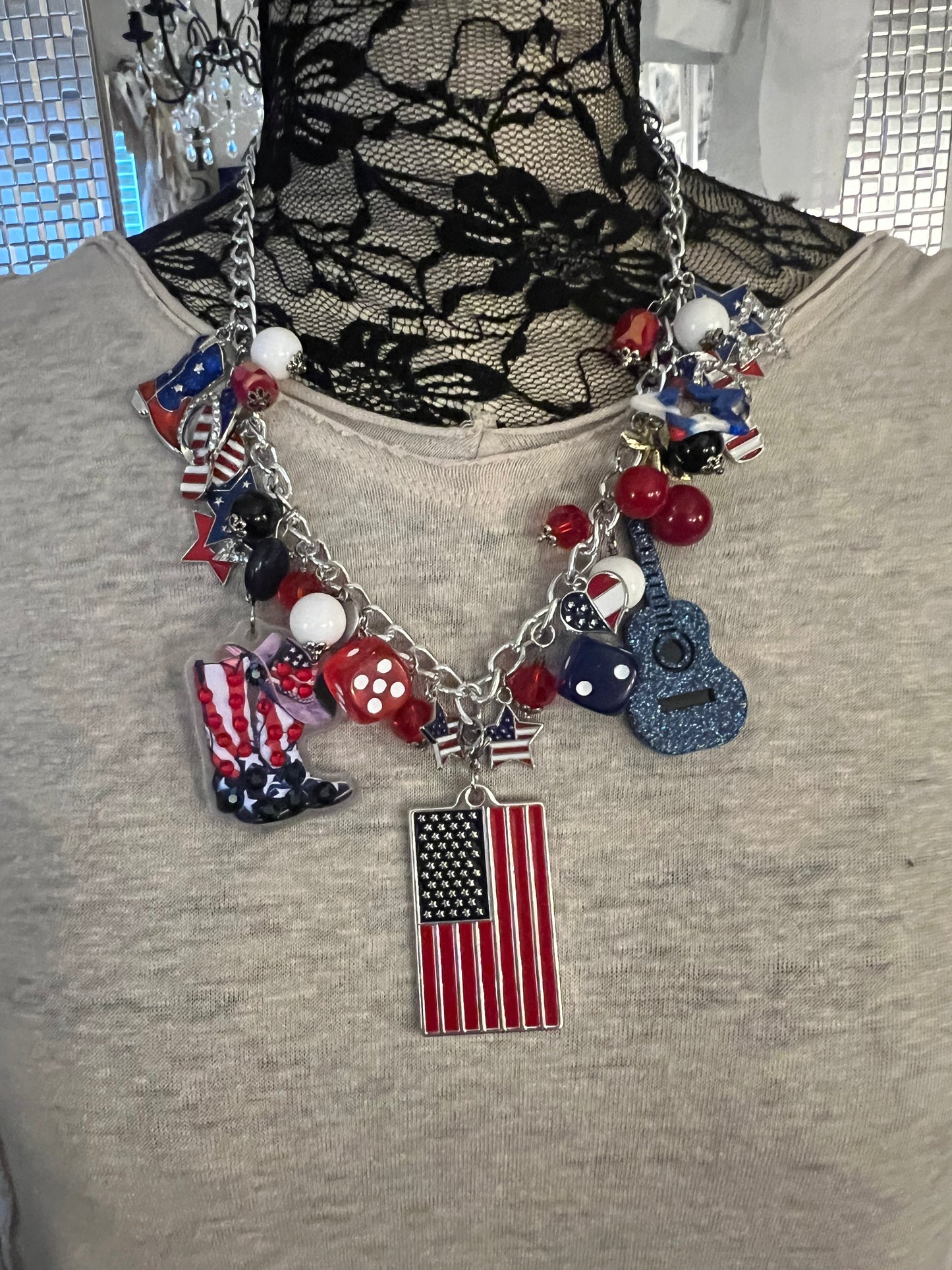American Flag Necklace