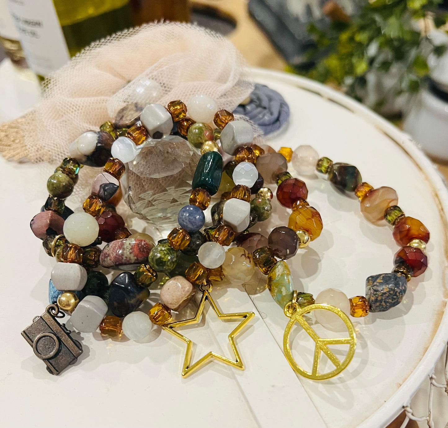 Grand Gem Beaded 5pc Bracelet Set