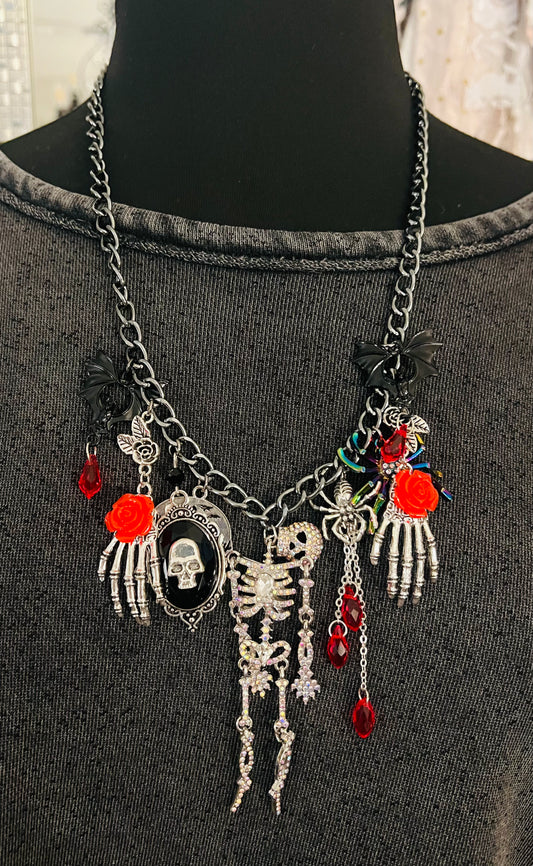 Hand's Off Skeleton Necklace