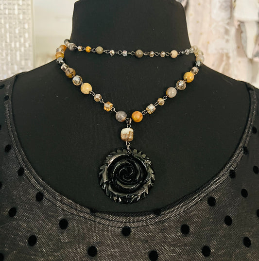 Black Rose Necklace